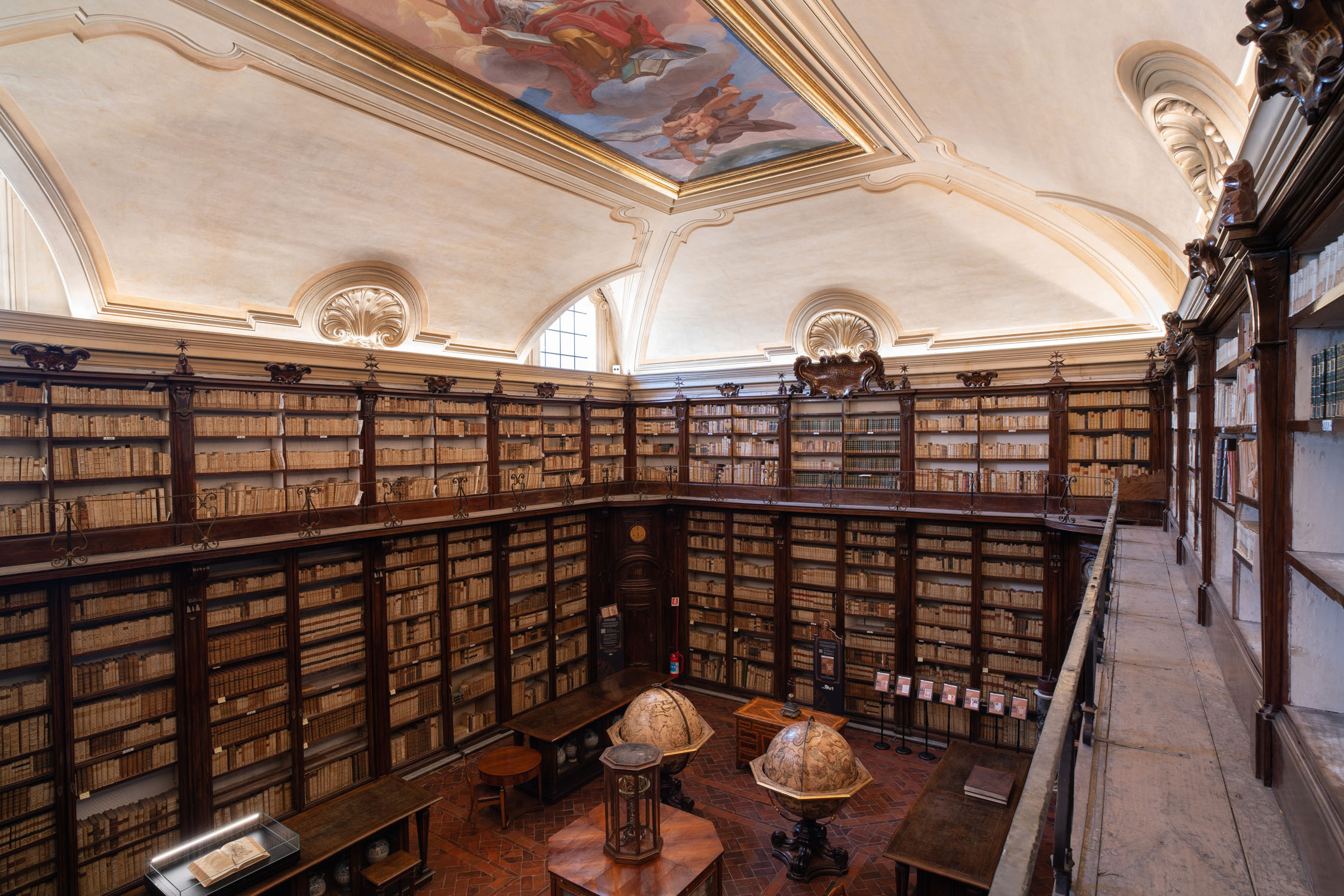 Saxia Museum | Percorsi | Biblioteca Lancisiana | Sala lettura della biblioteca, Tommaso Mattei sec.XVIII