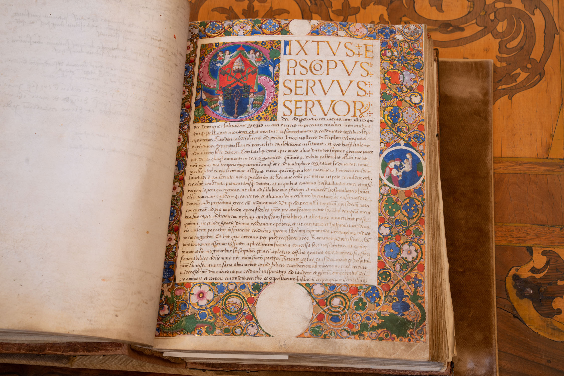 Saxia Museum | Percorsi | Biblioteca Lancisiana | Codice Liber Fraternitatis, XV sec.