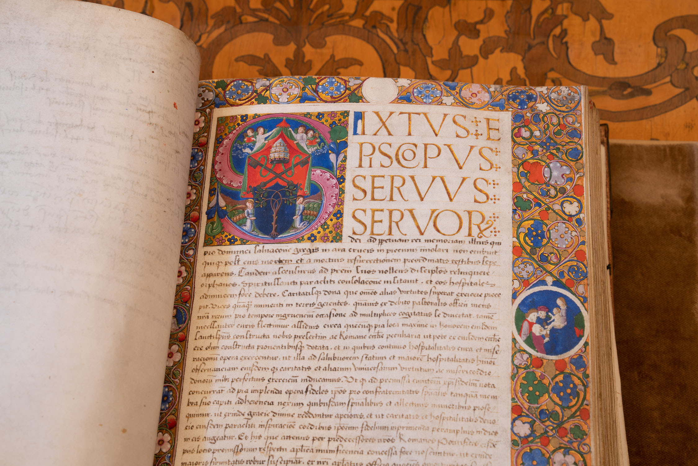 Saxia Museum | Percorsi | Biblioteca Lancisiana | Codice Liber Fraternitatis, XV sec. Saxia Museum | Percorsi | Biblioteca Lancisiana | Codice Liber Fraternitatis, XV sec.