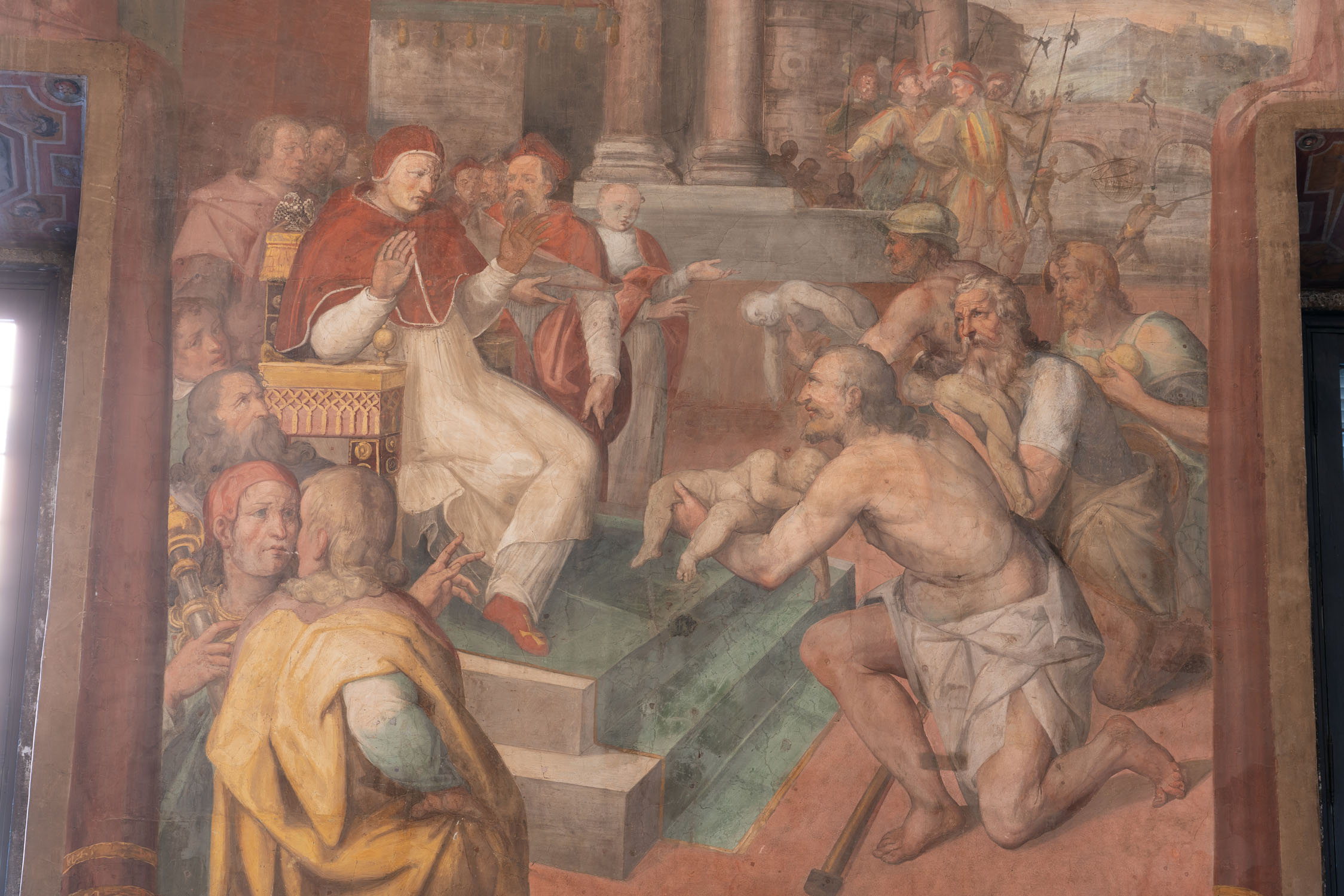 Saxia Museum | Percorsi | Palazzo del Commendatore | Sogno di Innocenzo III e stemma papale